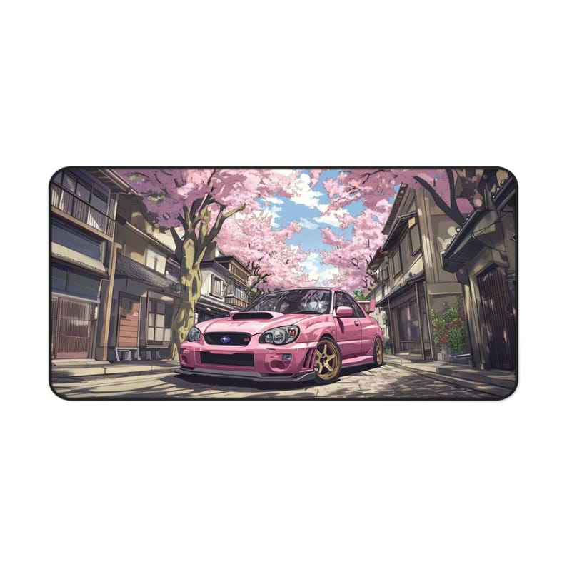 JDM Cherry Blossom Desk Mat XL Anime Gaming Mousepad Japanese Drift Car Aesthetic Deskmat Otaku Streamer Gift image 2