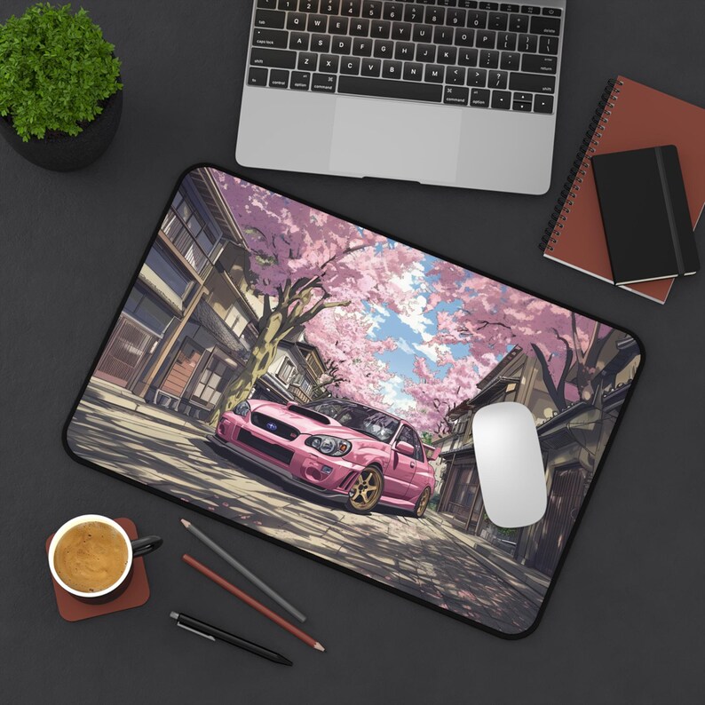 JDM Cherry Blossom Desk Mat XL Anime Gaming Mousepad Japanese Drift Car Aesthetic Deskmat Otaku Streamer Gift image 6