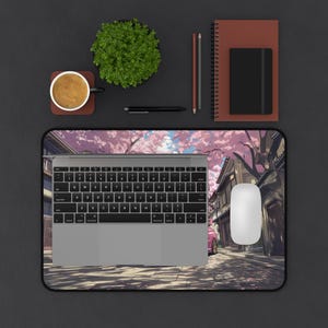 JDM Cherry Blossom Desk Mat XL Anime Gaming Mousepad Japanese Drift Car Aesthetic Deskmat Otaku Streamer Gift image 8