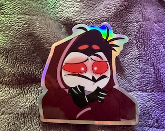 Scared bird boy sticker