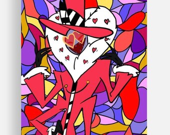 Valentino stained glass paper print