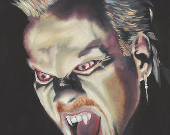 Vampire Horror Art Print – Dark Gothic Wall Art, David from The Lost Boys I Fantasy Monster Painting