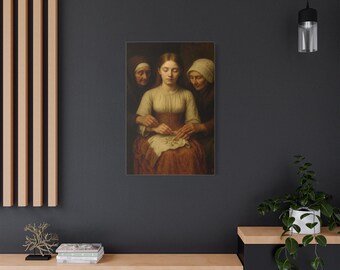 Artwork N. 30-Occhi chiusi fili intrecciati. Vintage Canvas Print, Home Decor, Gifts for Art Lovers, Elegant Living Room Accent