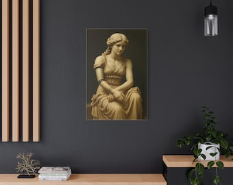 Artwork N. 22-Calliope Silenziosa. Elegant Stretched Canvas Art Print, Fine Art Decor, Wall Art, Misfit Art Gift, Classic Art Piece
