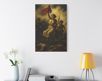 Artwork N. 14-La Libertà. Revolutionary Art Canvas Print, Inspirational Wall Decor, French Revolution Artwork, Home & Office Decor gifs