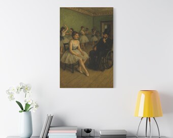 Artwork N. 17-L'Armonia Danzante. Stretched Satin Canvas Print of Ballet Dancers, Vintage Art, Home Decor, Gift for Art Lovers