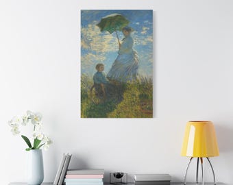 Artwork N. 06-La Passeggiata. Satin Canvas Print Art, Impressionist Decor, Vintage Home Decor, Gift for Art Lovers