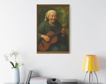 Artwork N.26-Il suono che non vede.Canvas Art, Vintage Wall Decor, Home Accent, Gift for Music Lovers, Joyful Artwork, Art for Living Room