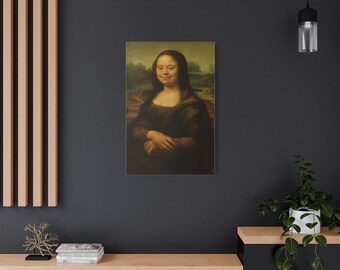 Artwork N. 05-La Gioconda. Mona Lisa Canvas Print Art, Unique Wall Decor, Canvas Painting, Gift for Art Lovers, Gallery Style Art