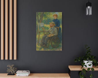 Artwork N. 07-Luce sulla Tela. Stretch Canvas Art Print, Home Decor, Vintage Painting Wall Art, Gift for Art Lovers, Impressionist Style