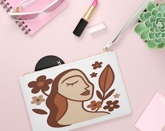 Boho Floral Clutch Bag - Trendy Purse for Women, Ideal for Parties, Travel, Gifts, Everyday Use, Minimalist Design