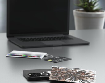 Stylish Leather Card Holder with Ethnic Design | Practical Wallet for Gifts, Business, Travel, Organizing Essentials