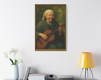 Artwork N.26-Il suono che non vede.Canvas Art, Vintage Wall Decor, Home Accent, Gift for Music Lovers, Joyful Artwork, Art for Living Room