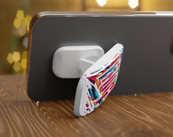 Personalize Vibrant Phone Grip, Colorful Pop Socket, Phone Stand, Mobile Accessory, Fun Gift for Teens, Everyday Use, Tech Accessory