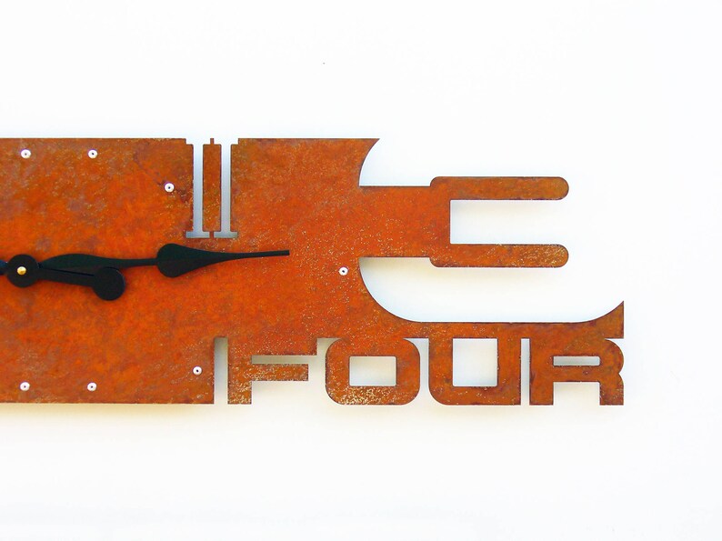 Extra Large Wall Clock with Numbers / Oversize Metal Art Giant Etsy