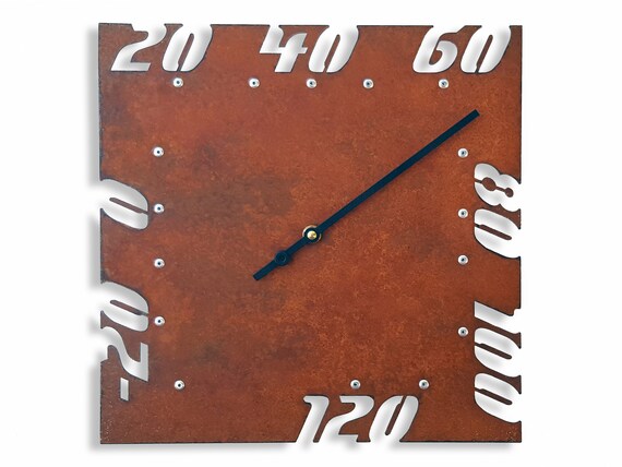 decorative outdoor thermometer and clock