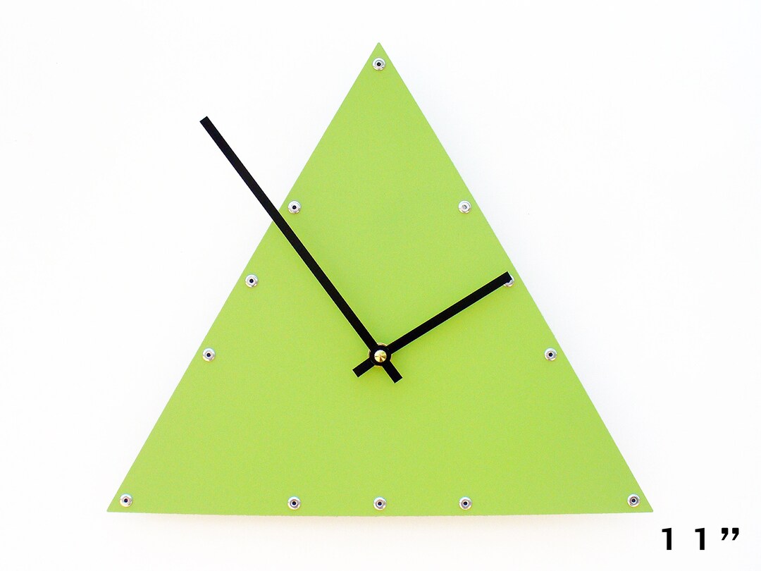 Triangle Wall Clock / Triangular Shape Steel Home Decor / - Etsy