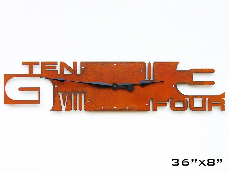 Extra Large Wall Clock with Numbers / Oversize Metal Art Giant Etsy