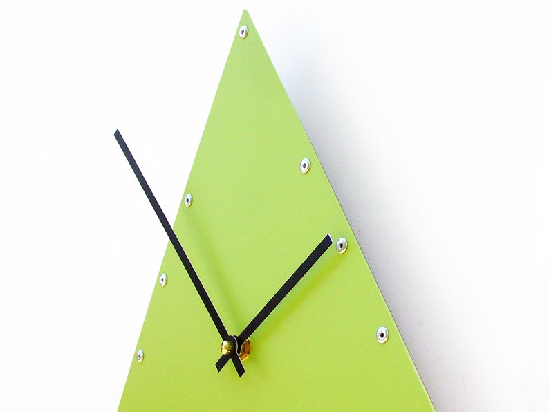 Triangle Wall Clock / Triangular Shape Steel Home Decor / | Etsy