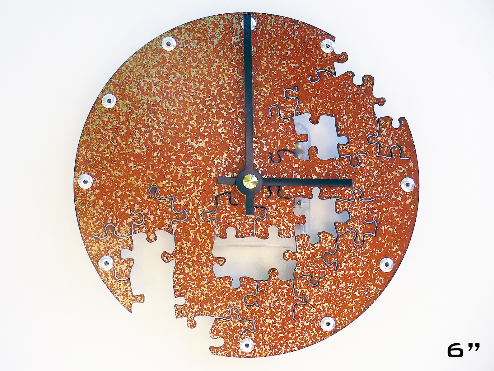 Small Wall Clock / Jigsaw Puzzle Piece / Custom Unique Modern Etsy
