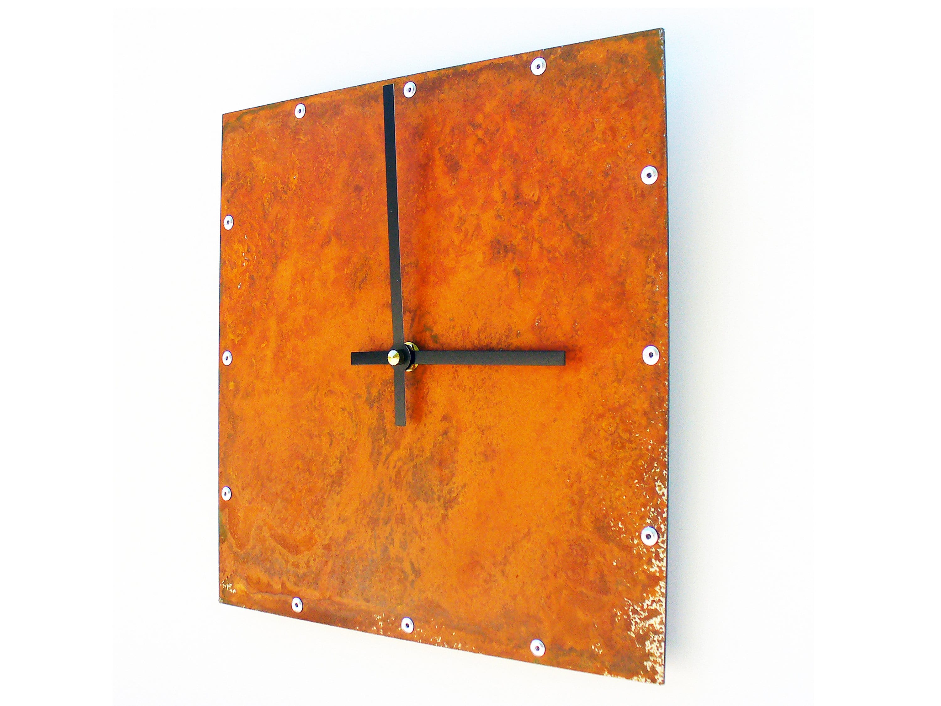 Rustic Wall Clock Square Minimalist Wall Art Wall Clocks Etsy