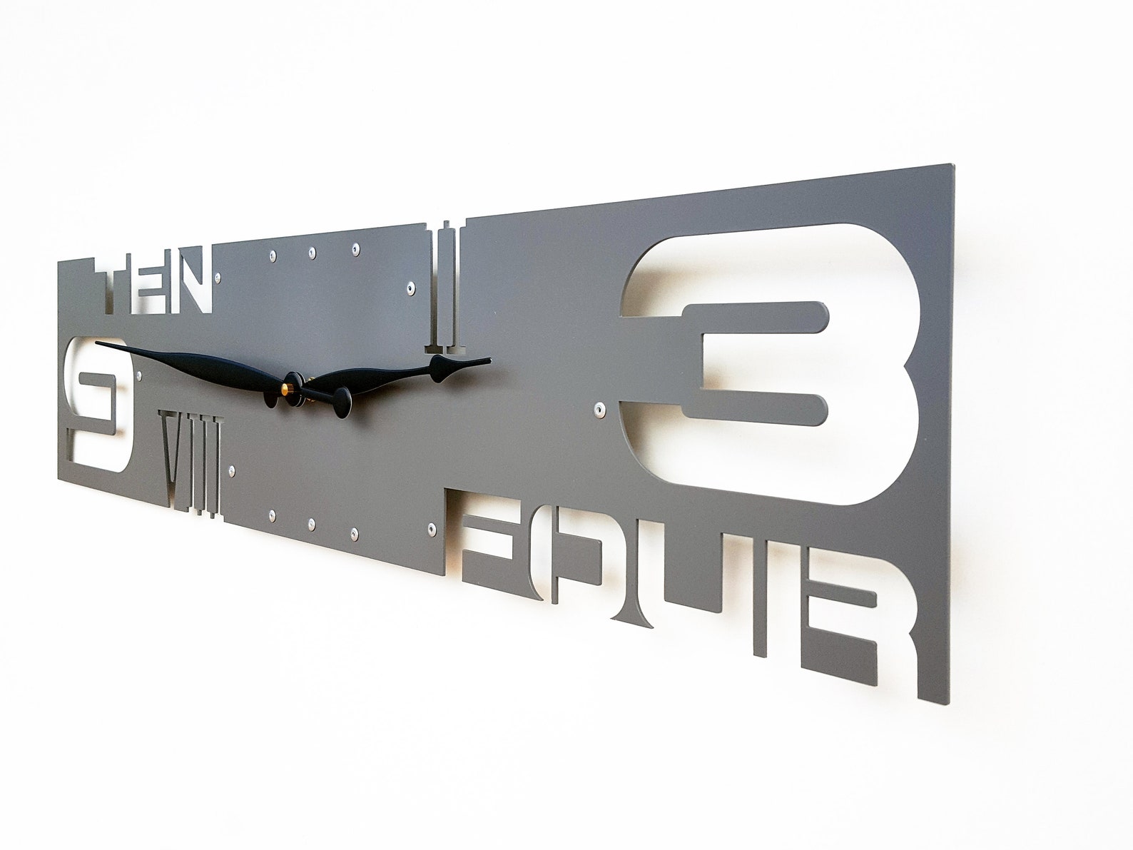Unique Wall Clock With Numbers / Large Office Decor Industrial Etsy