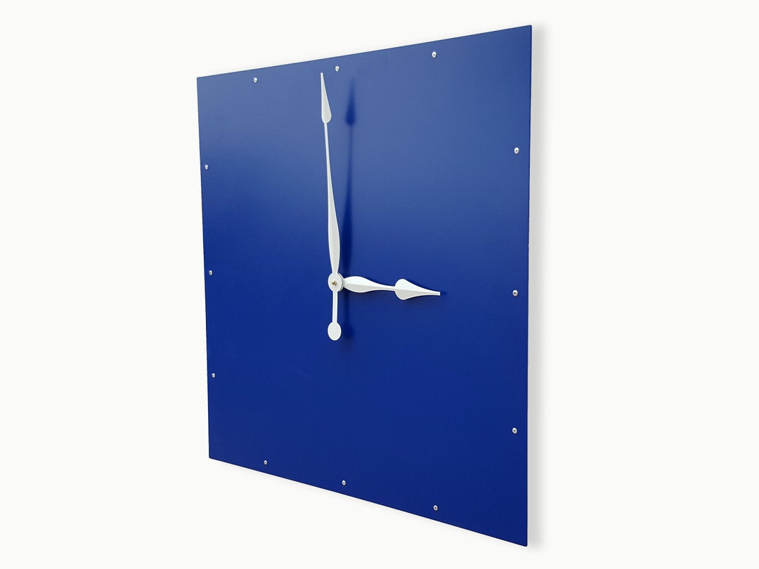 Big Blue Wall Clock / Oversize Home Decor / Extra Large Wall Etsy