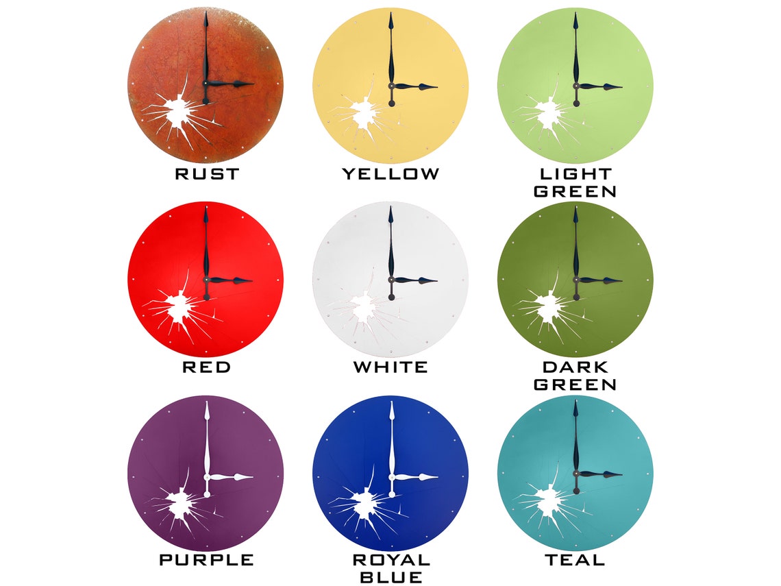 Extra Large Wall Clock Unique Rustic / Giant Metal Big Etsy