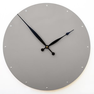 Oversized Metal Wall Clock - Steel Anniversary Gift - Modern Home Decor - Circle