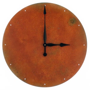 Rustic Modern Wall Clock - Housewarming Gift for Her/Him - Handmade Home Decor - Circle