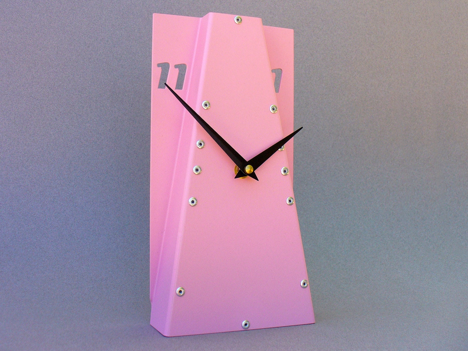 Unique Small Pink Office Desk Clock Retro Mantel Decor Etsy