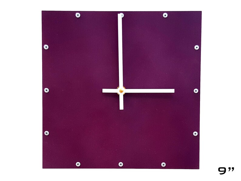 Minimalist Modern Square Wall Clock / Unusual Unique Etsy