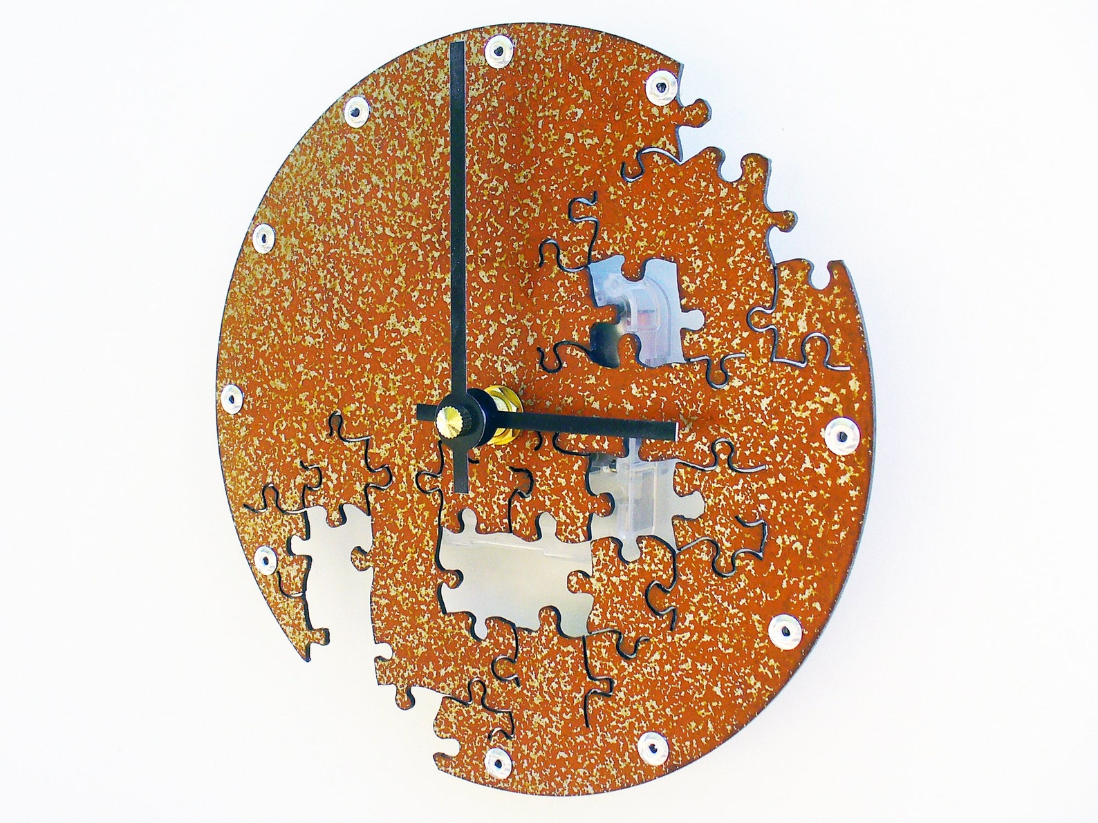 Small Wall Clock / Jigsaw Puzzle Piece / Custom Unique Modern Etsy