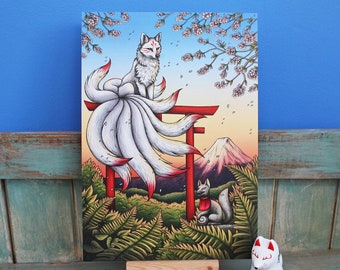 Kitsune-afbeelding op A4-formaat