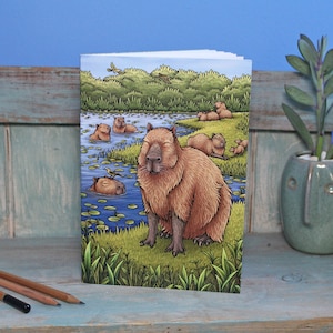 A5 Capybara Notebook ~ 48 Lined Pages