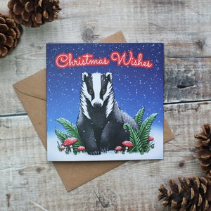Kerstkaart winterdas illustratie