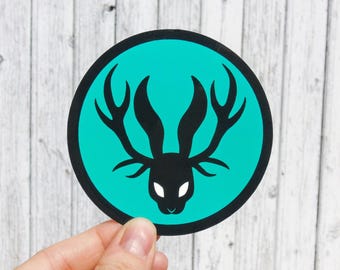 Jackalopia Vinyl Sticker 8cm (x1)