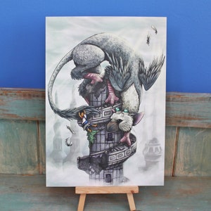 Guardian of the Ruins Illustration A4 Print