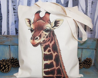 Rothschild's Giraffe Eco Tote Bag ~ Recycled Cotton