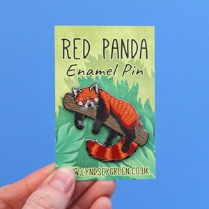 Red Panda Hard Enamel Pin Badge