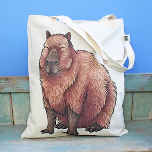 Capybara Öko Tragetasche ~ Bio & Fair Trade Baumwolle