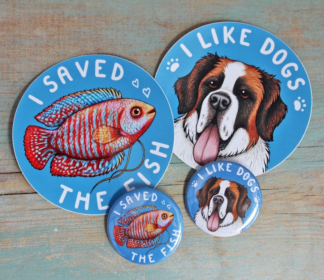 Dewey and Sumo Sticker & Badge Pack - Etsy