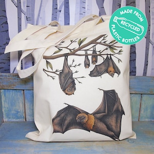 Rodrigues Fruit Bats Eco Tote Bag ~ Made from Recycled Plastic!