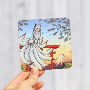 Kitsune Illustration Coaster