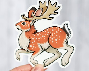 European Jackalope Vinyl Sticker