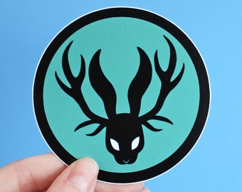 Jackalopia Vinyl Sticker 8cm (x1)