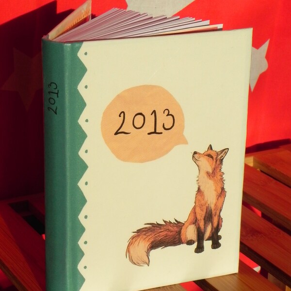 A6 2013 Diary - Made to Order - Bear or Fox Illustration