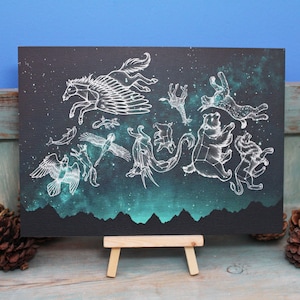 Illustration de la ménagerie de minuit, impression A4