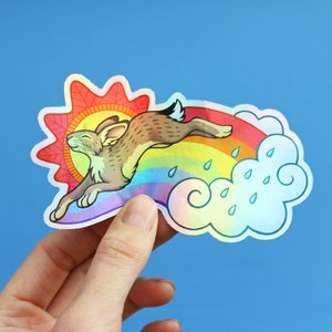 Adesivo olografico Principe Arcobaleno 10 cm (x1)