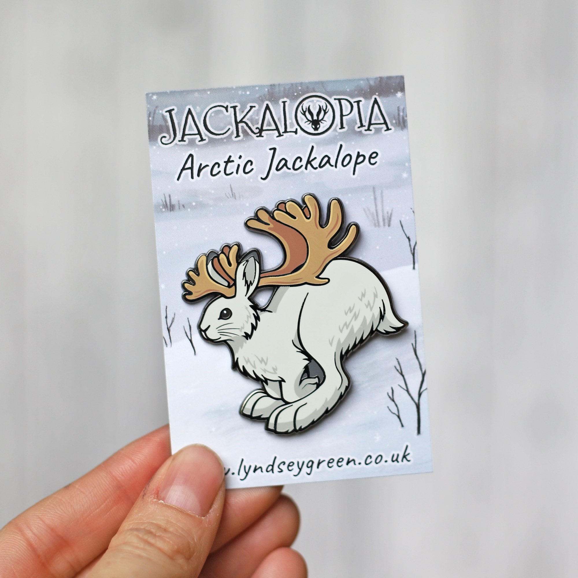 Arctic Jackalope Hard Enamel Pin - Etsy